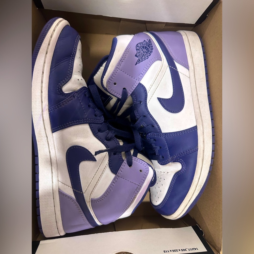 Size 8 - Air Jordan 1 Retro OG Mid Nike Sky J Purple White Blueberry